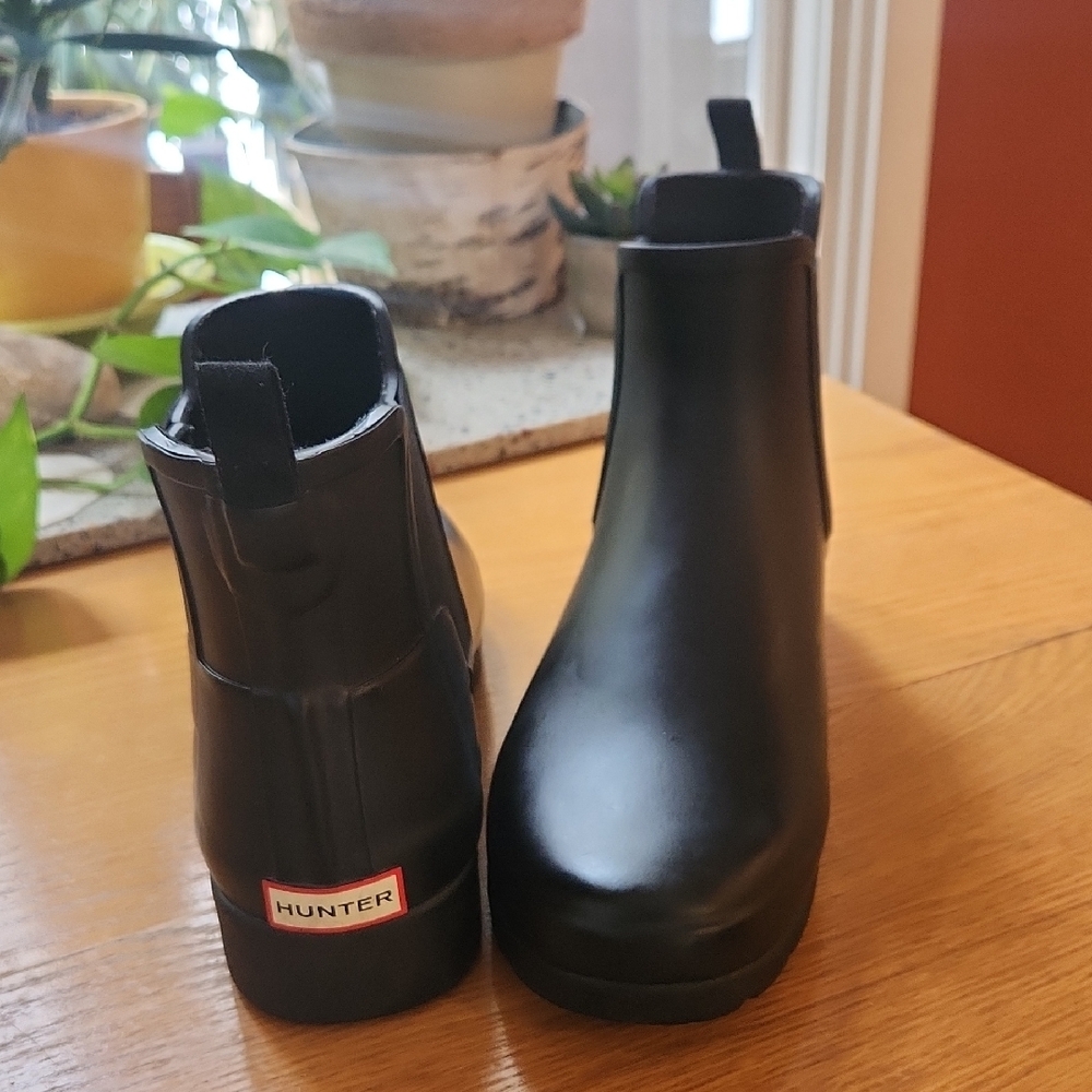 Hunter Black Waterproof Ankle Boots